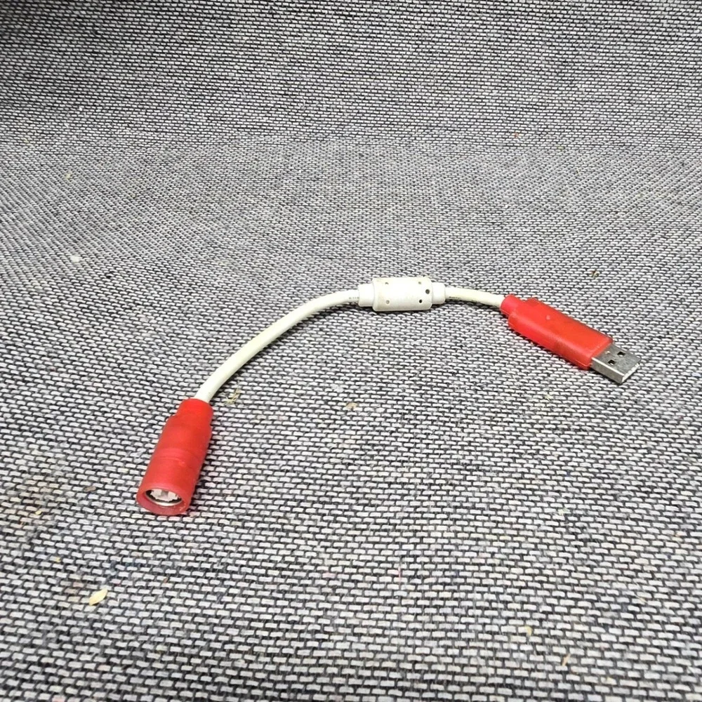 USB Charging Cable Proprietary Adapter 6in Red White Good Tech Spare